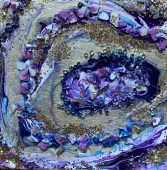 purple and gold geode 6x 6